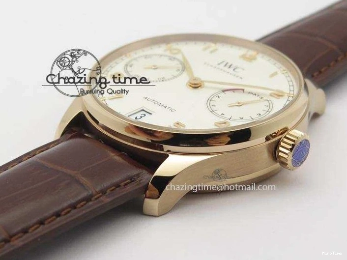 MIROTIME 0128 Fashionable Portuguese Real PR RG IW500701 ZF 1:1 Best Edition On Brown Leather Strap A52010 V 7302